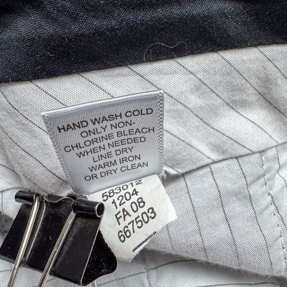 Banana Republic Dress Pants Men 34 Gray Windowpane Wool Slacks Office Work 34x31 - Picture 12 of 16